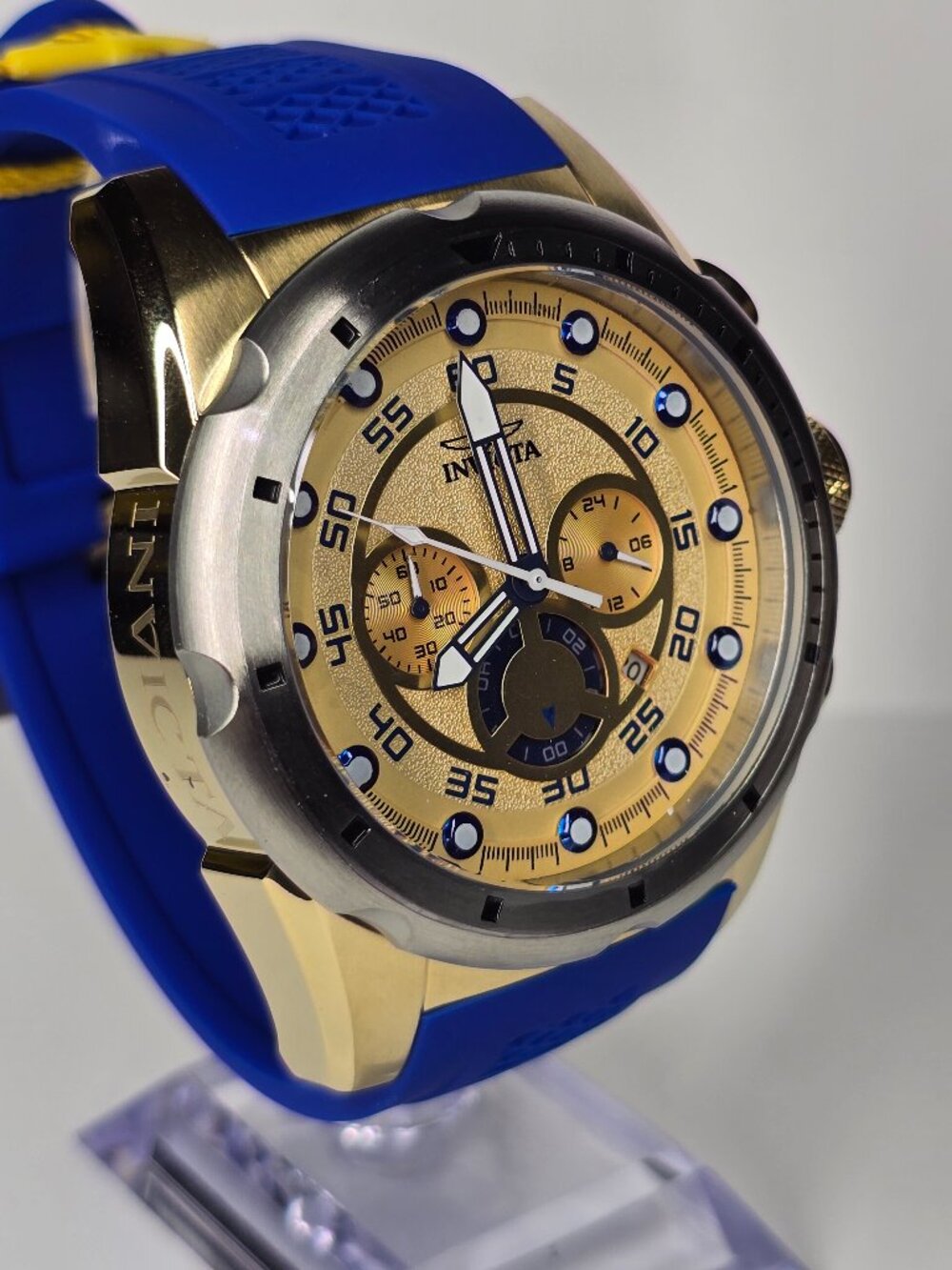 Invicta Speedway Nacrite Men's Watch - 50mm, Blue, Gold (69840)